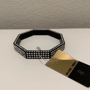 NWT Forever 21 black and bedazzled black bangle